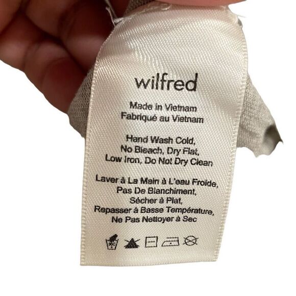 Wilfred TShirt Womens S Crewneck Long Line Split Hem Heather Gray Airy Opaque - Picture 6 of 7